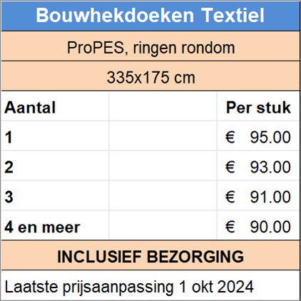 Bouwhekdoeken Textiel
