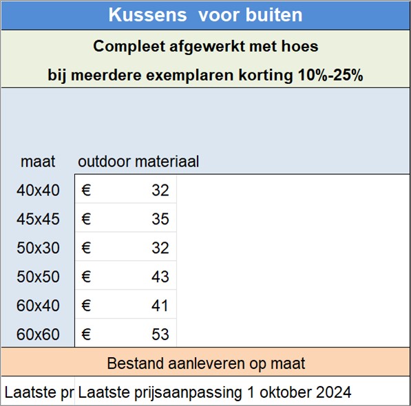 Kussens  voor buiten
