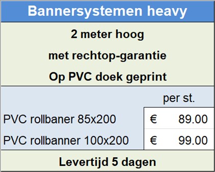 Bannersystemen heavy
