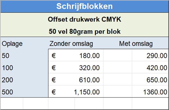 Schrijfblokken

