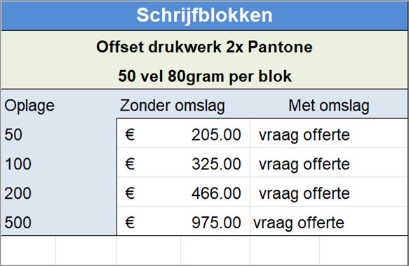 Schrijfblokken
